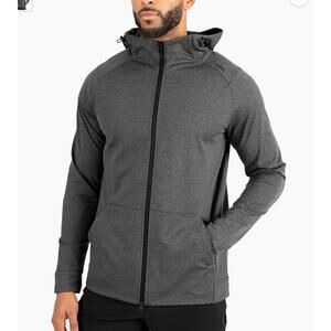 UNRL Men's  Cross-Up Hoodie Jacket Gray Size XXL